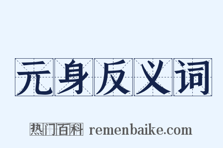 元身反义词是什么意思的图片